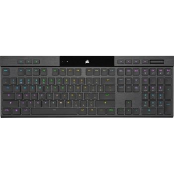 CORSAIR - K100 Air Wireless Full-Size Bluetooth RGB Mechanical Cherry MX Ultra Low Profile Tactile Switch Gaming Keyboard - Black