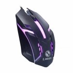 USB Wired Mouse Colorful LED Gaming Mouse Wired Mice Optical Wired Gamer Mouse For Desktop Laptop PC Computer (black)