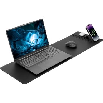SaharaCase - Universal Desk Mat with Wireless Charging - Black